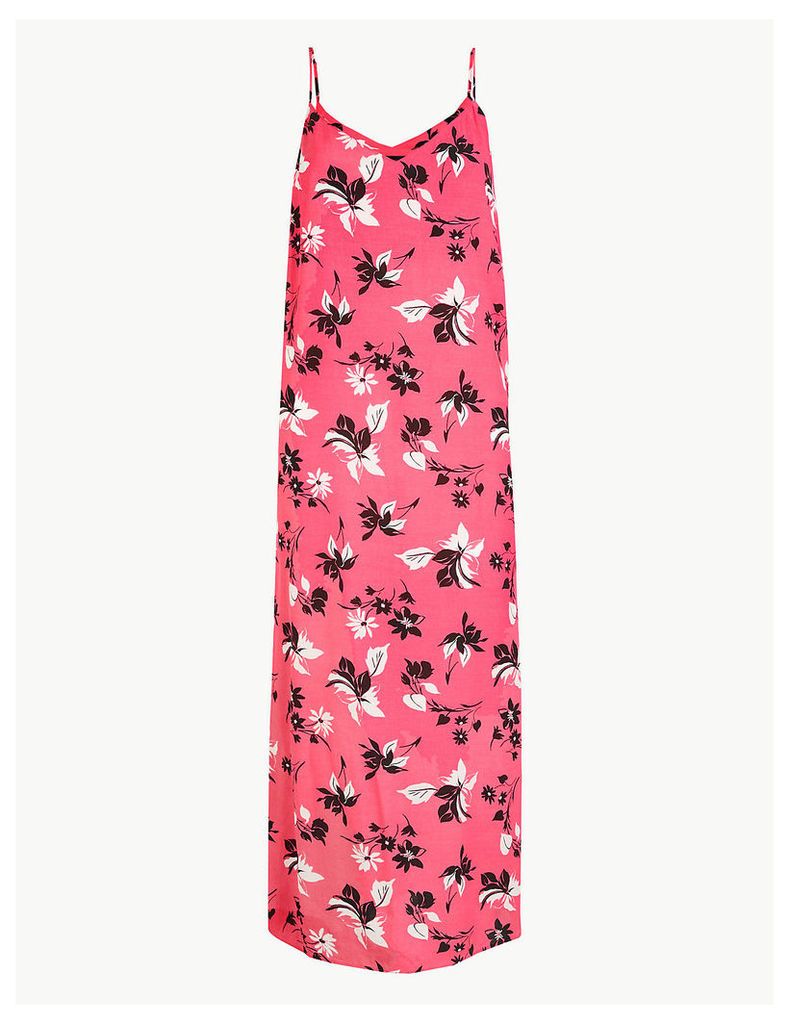 M&S Collection Floral Print Slip Midi Dress