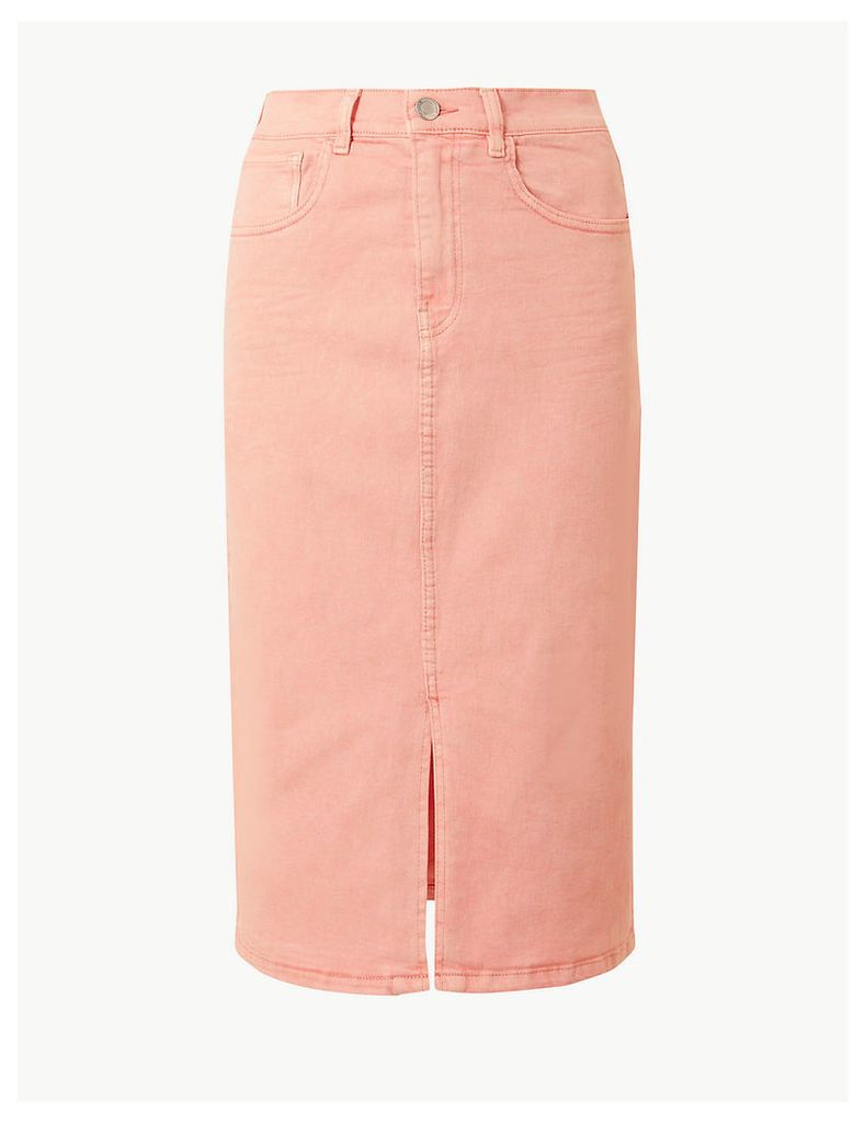 M&S Collection Authentic Split Front Denim Skirt