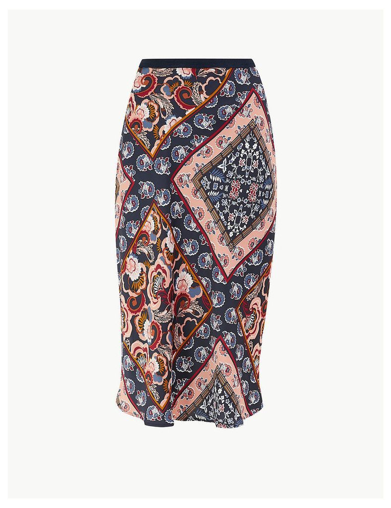 M&S Collection Paisley Scarf Print Slip Skirt