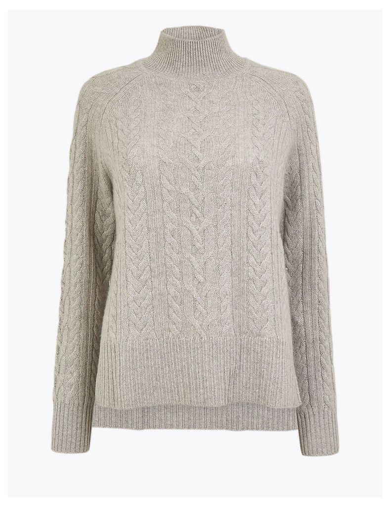 Autograph Pure Cashmere Relaxed Fit Cable Knit Jumper