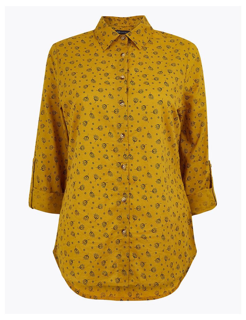 M&S Collection Pure Cotton Printed Shirt