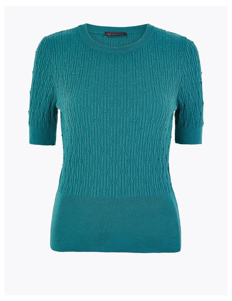 M&S Collection Argyle Stitch Knitted Top