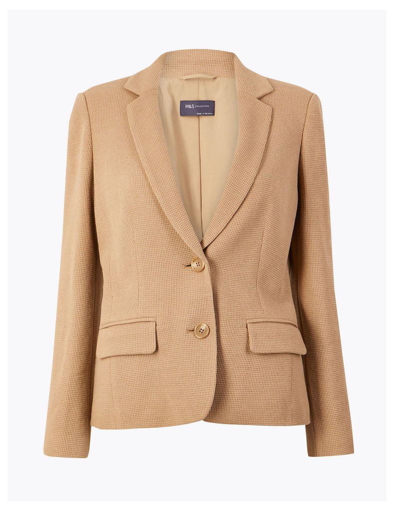 M&S Collection Textured Single Breasted Blazer
