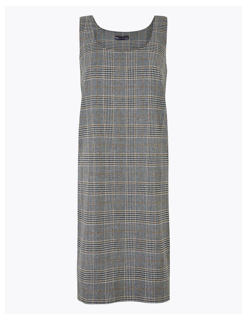 M&S Collection Checked Midi Pinafore Dress