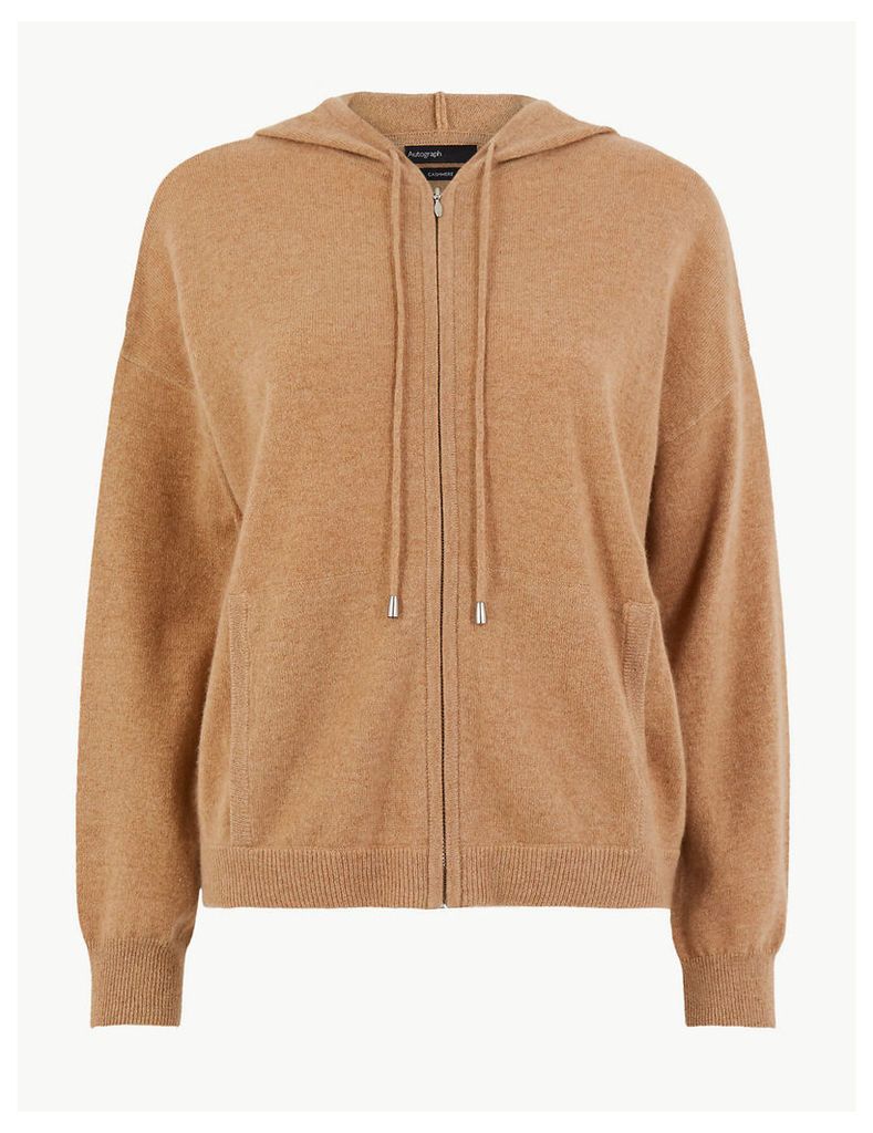 Autograph Pure Cashmere Cropped Hoodie