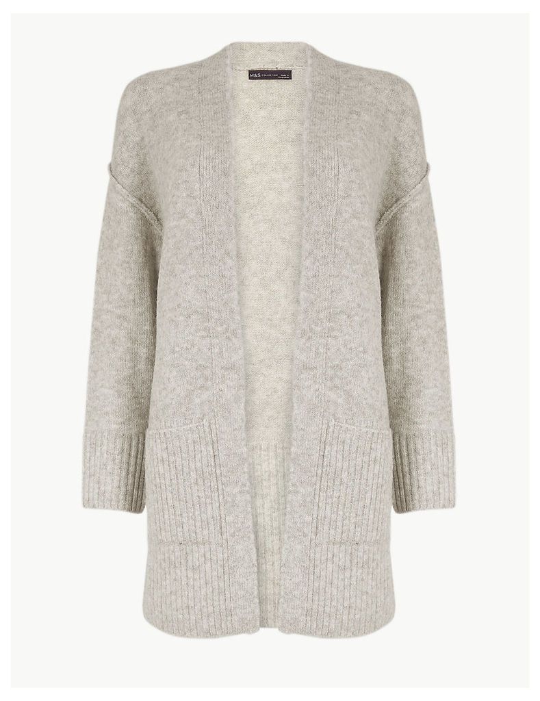 M&S Collection Ribbed Relaxed Fit Cardigan