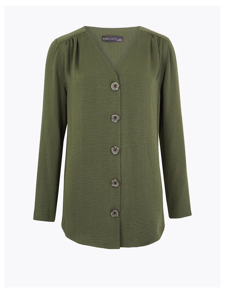 M&S Collection Button Detailed Longline Tunic