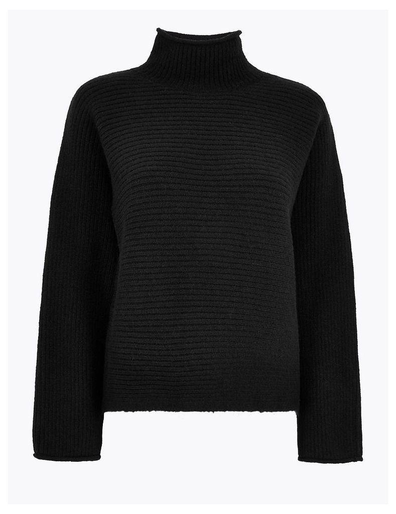 M&S Collection Ribbed Turtle Neck Jumper