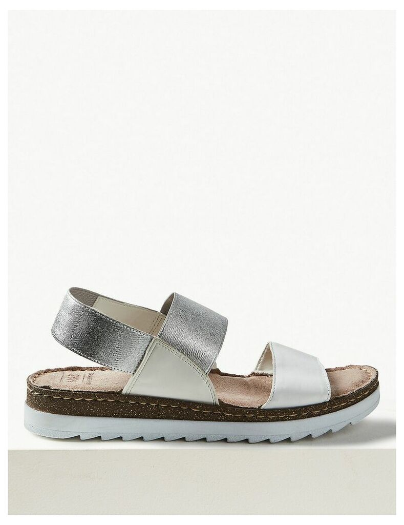 M&S Collection Leather Elastic Sandals
