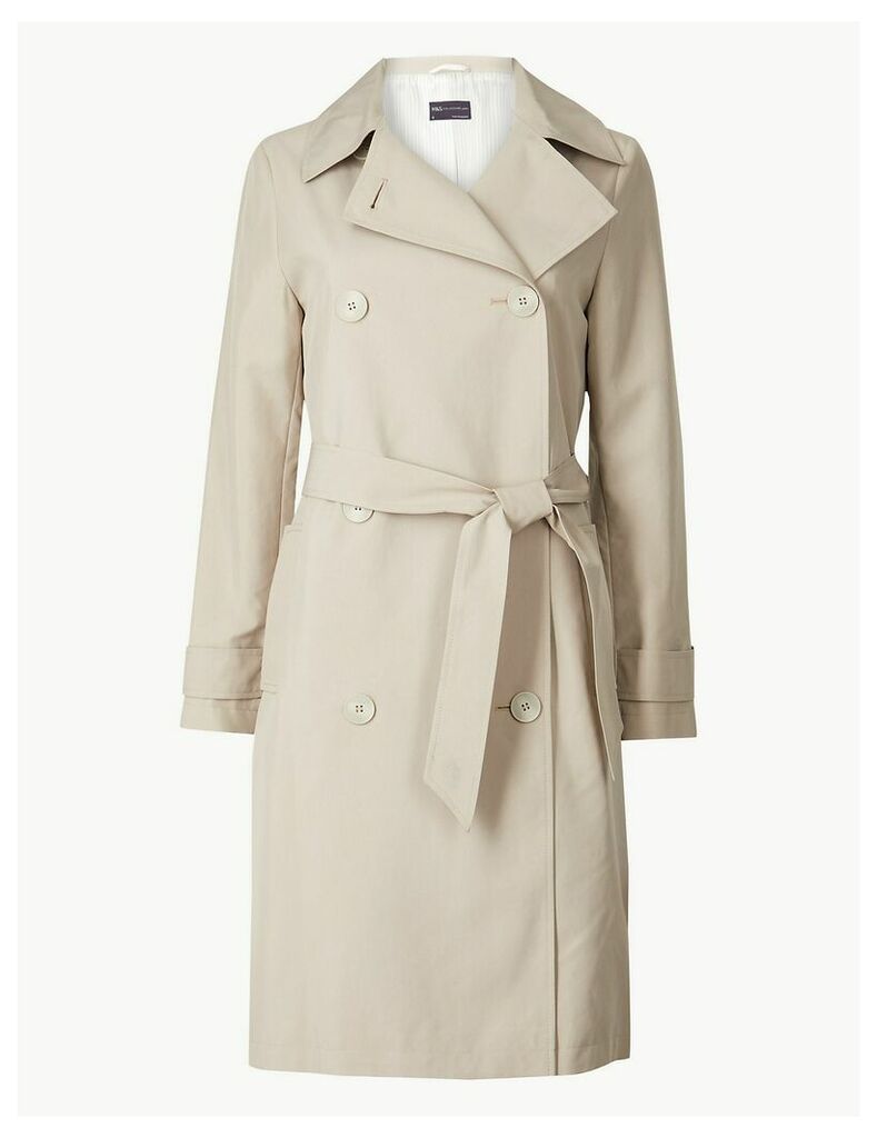 M&S Collection PETITE Double Breasted Trench Coat