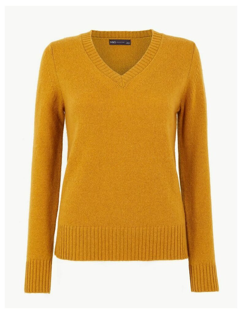 M&S Collection Wool Rich V-Neck Jumper