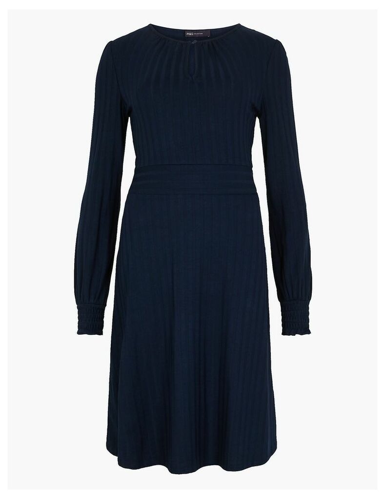 M&S Collection Ribbed Fit & Flare Dress