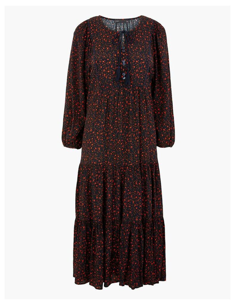 M&S Collection Ditsy Print Relaxed Midi Dress