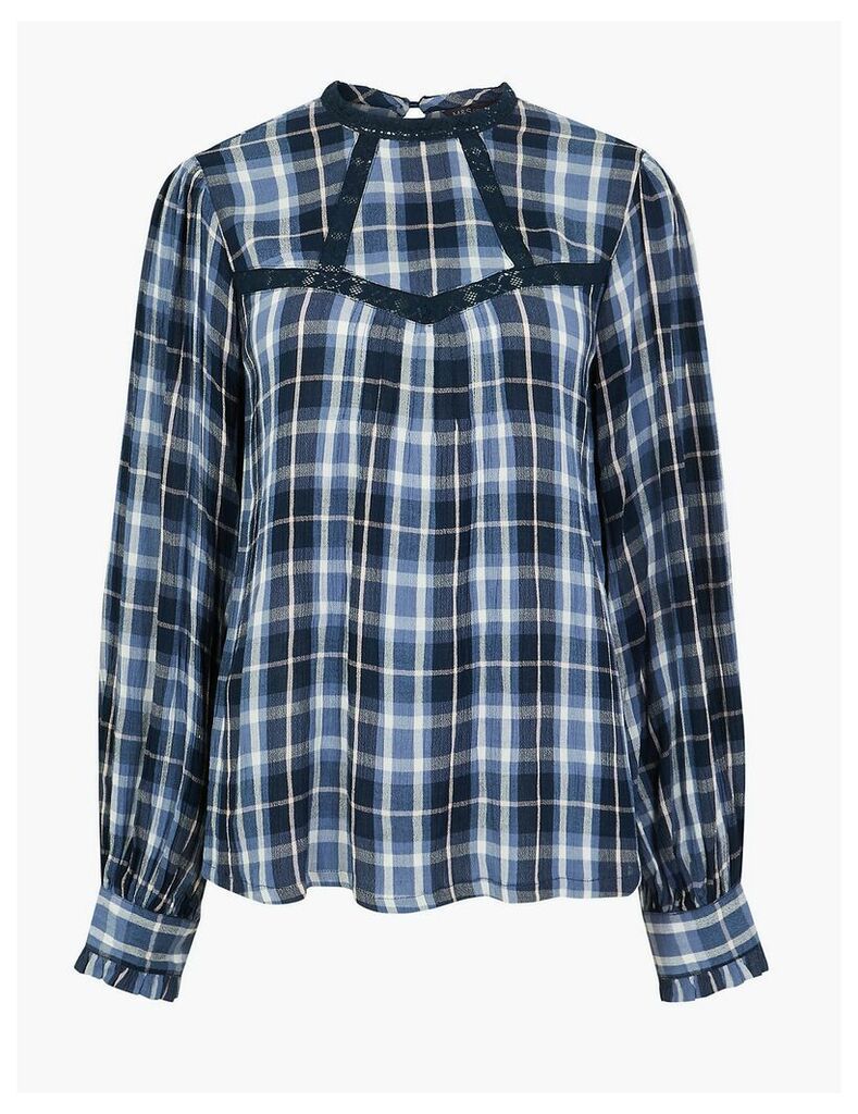 M&S Collection Checked Blouse