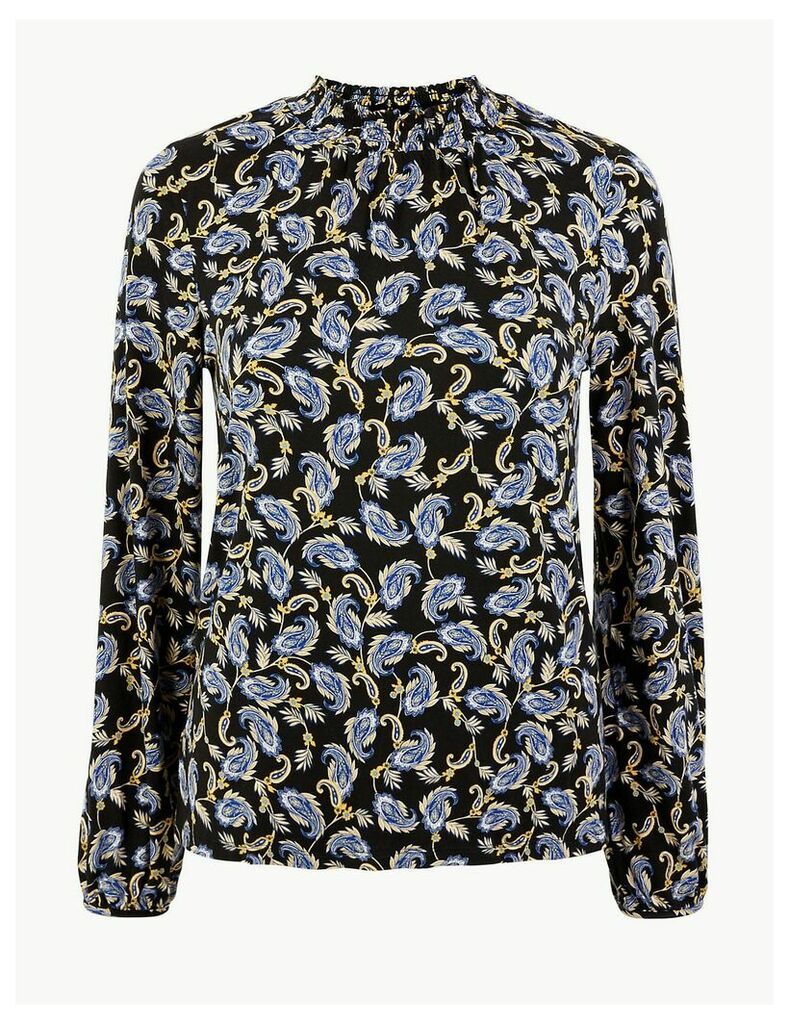 M&S Collection Paisley Print Long Sleeve Top