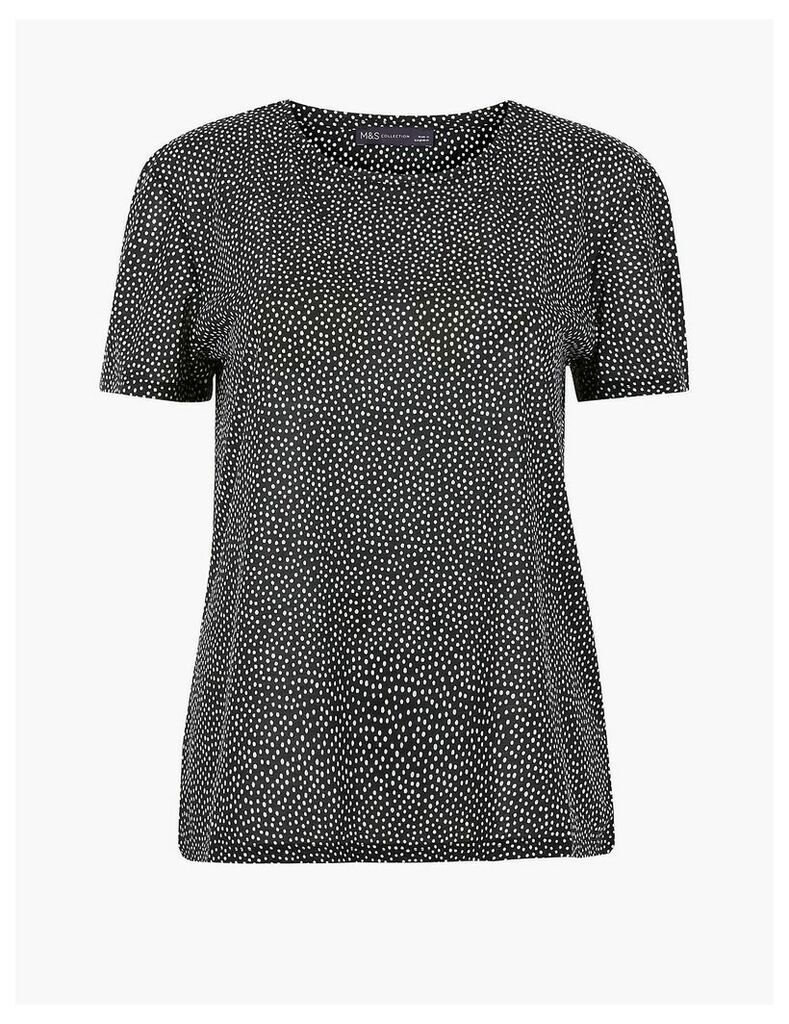 M&S Collection Polka Dot Relaxed Fit T-Shirt