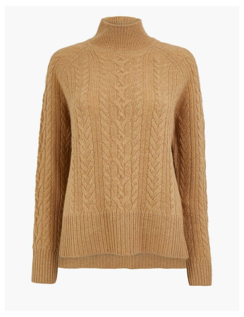 Autograph Pure Cashmere Relaxed Fit Cable Knit Jumper