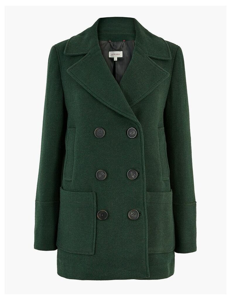Per Una Wool Rich Double Breasted Peacoat