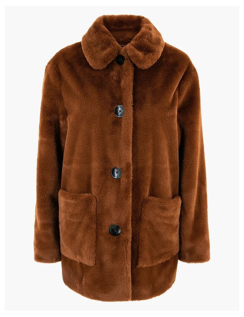 M&S Collection Faux Fur Coat