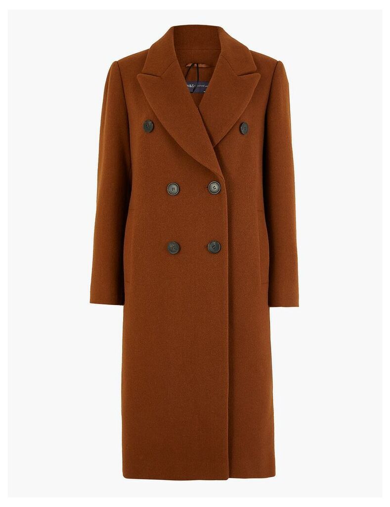 M&S Collection PETITE Double Breasted Overcoat