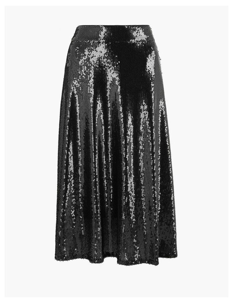 M&S Collection Sequin Slip Midi Skirt