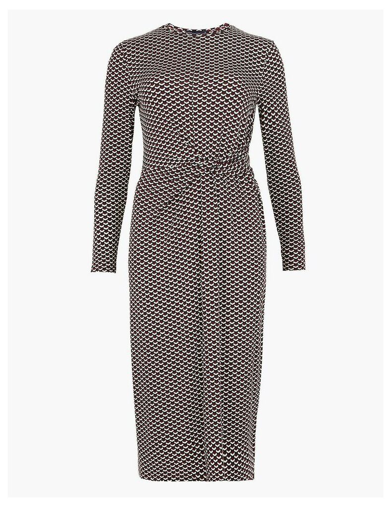 M&S Collection Geometric Print Bodycon Midi Dress