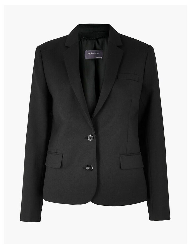 M&S Collection Wool Blend Single Breasted Blazer