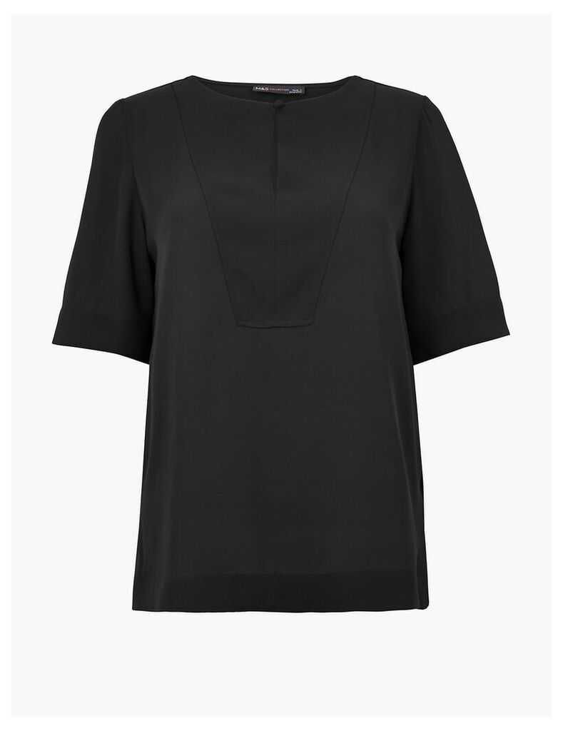 M&S Collection Button Detailed Shell Top