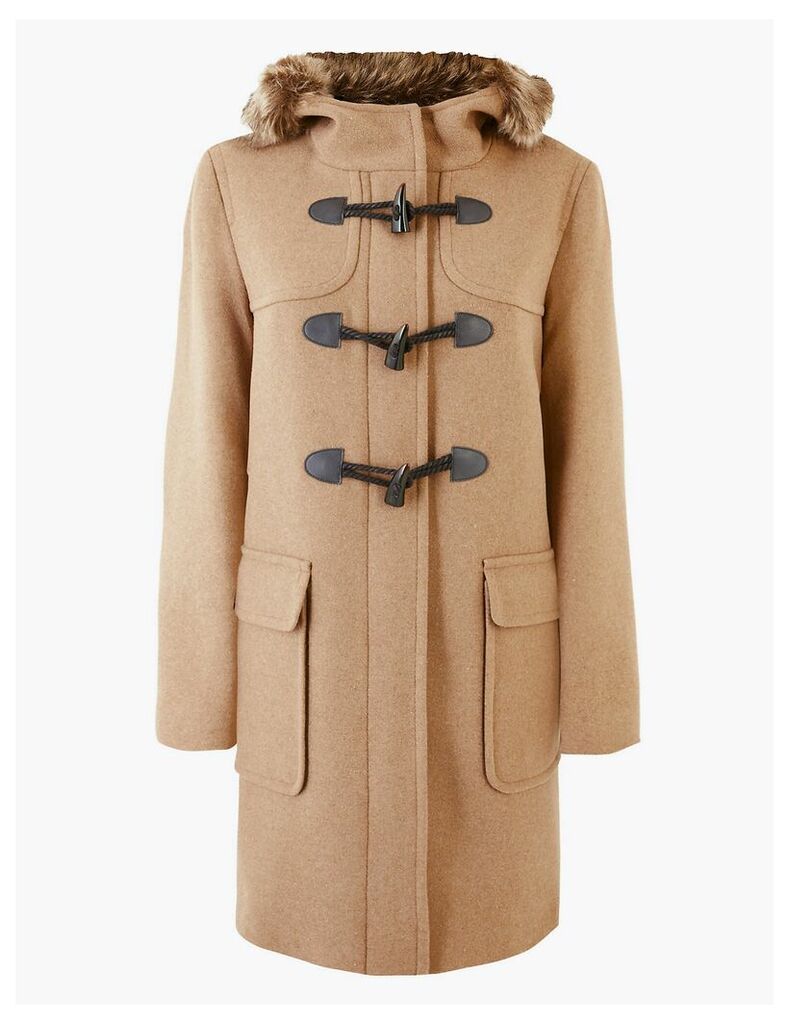 M&S Collection Hooded Duffle Coat