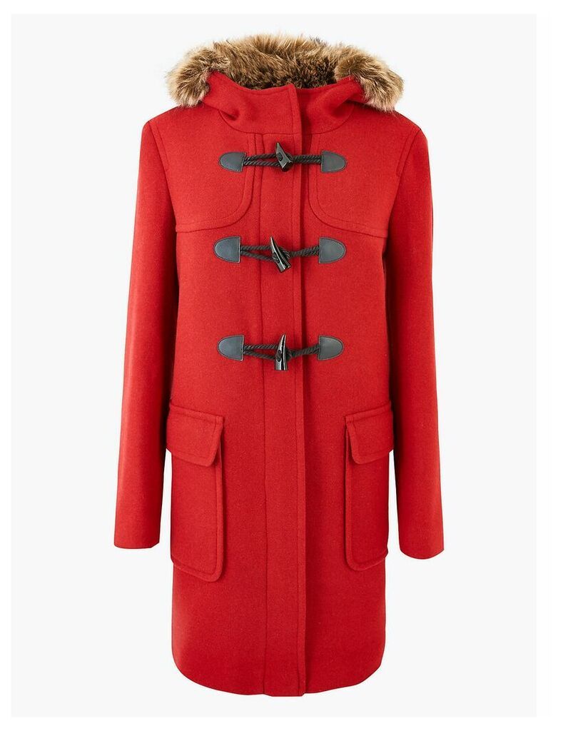M&S Collection Hooded Duffle Coat