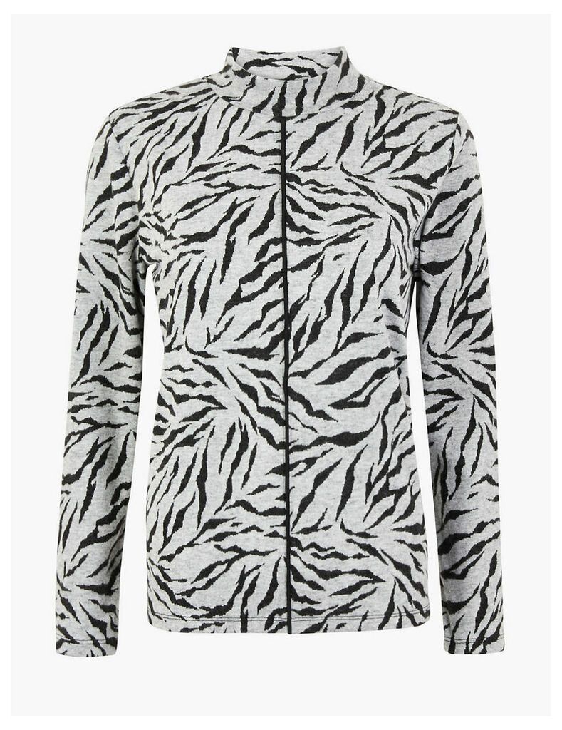 M&S Collection Zebra Print Long Sleeve Top