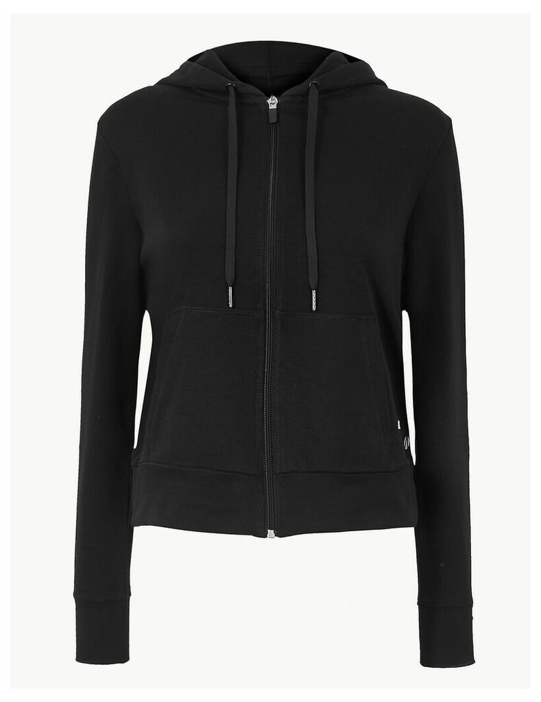 M&S Collection Cotton Rich Long Sleeve Hooded Sweatshirt