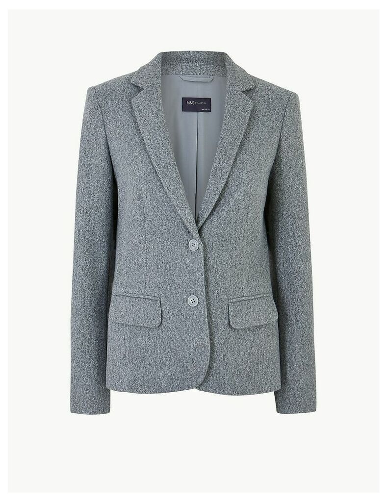 M&S Collection Flannel Jersey Blazer