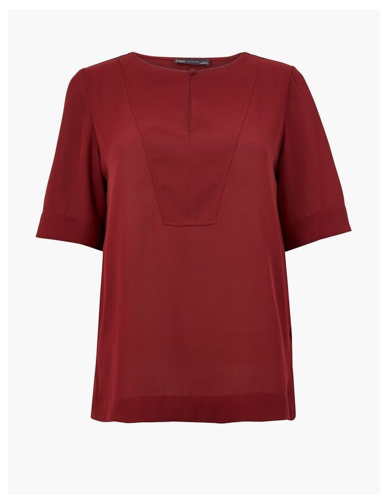 M&S Collection Button Detailed Shell Top