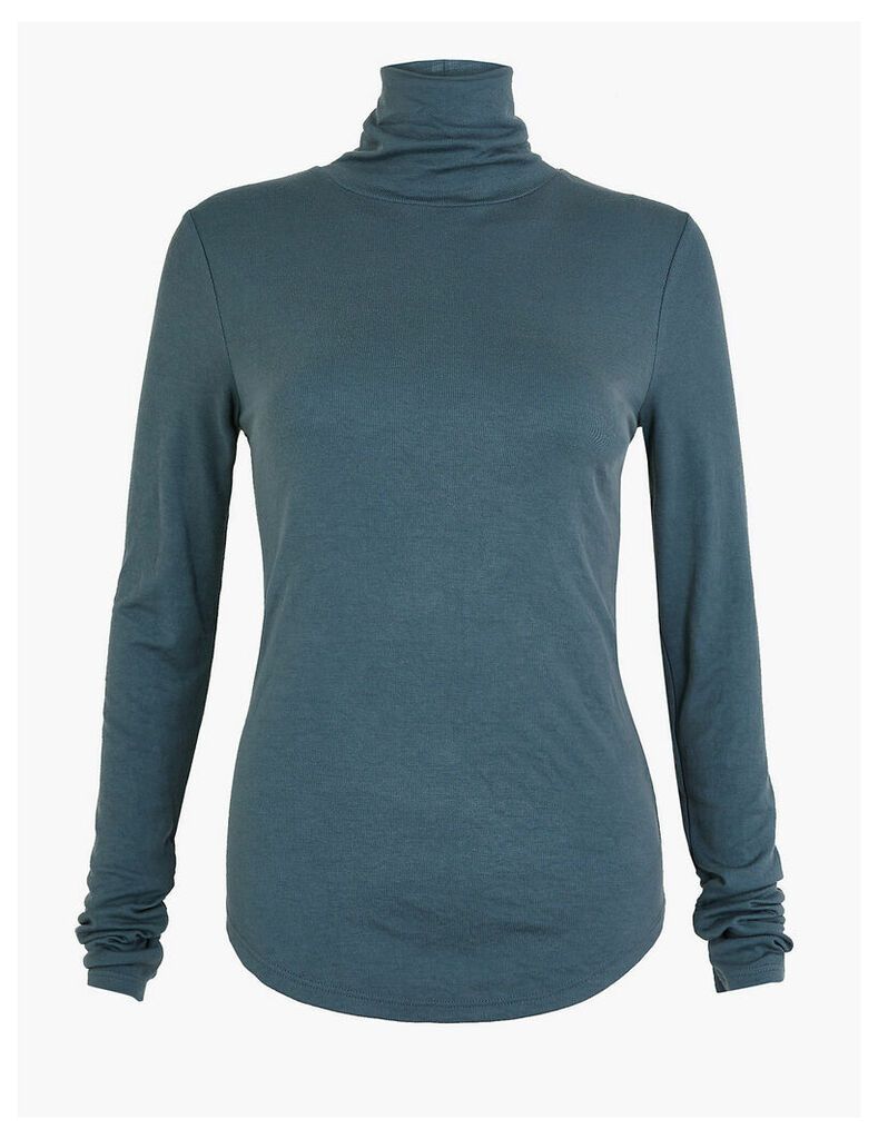 Per Una Ribbed Turtle Neck Long Sleeve Top