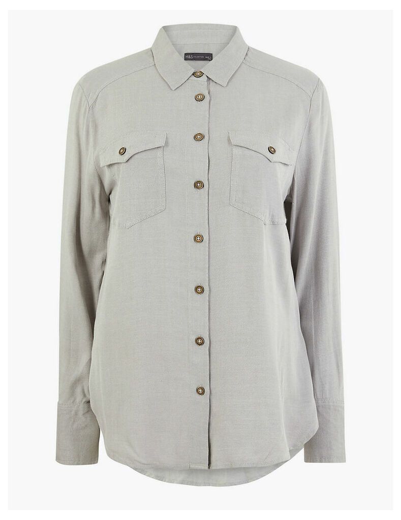 M&S Collection Pocket Detail Relaxed Fit Shirt