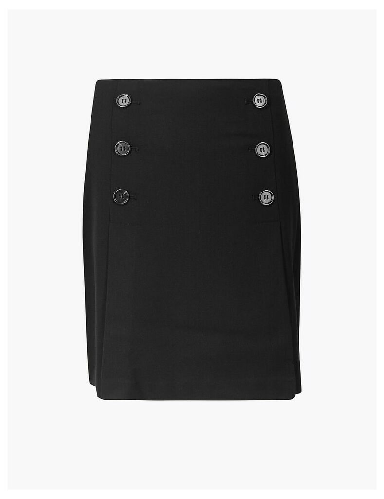 M&S Collection Button Front A-Line Mini Skirt