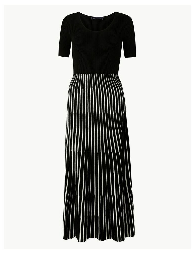 M&S Collection Ribbed Striped Knitted Dress