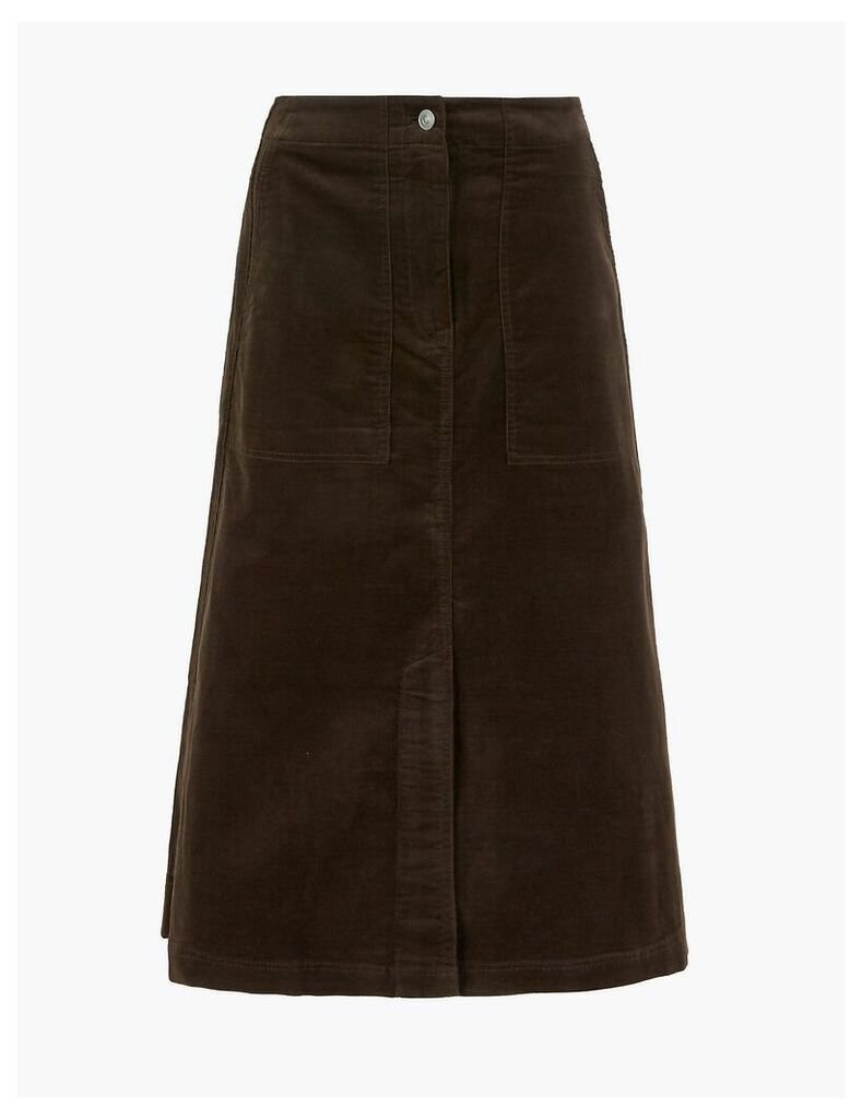 Per Una Needlecord A-Line Midi Skirt