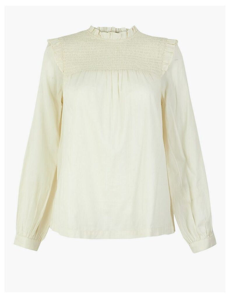 M&S Collection Pure Cotton Smock Blouse