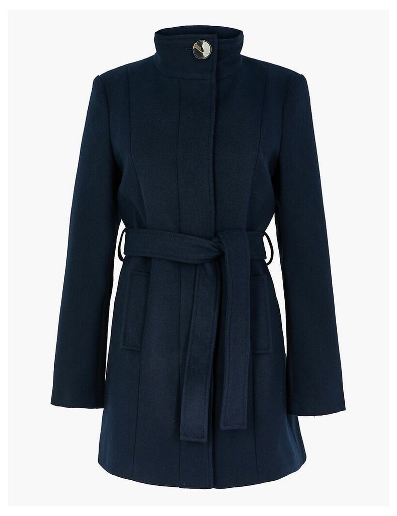 M&S Collection Soft Touch Belted Coat
