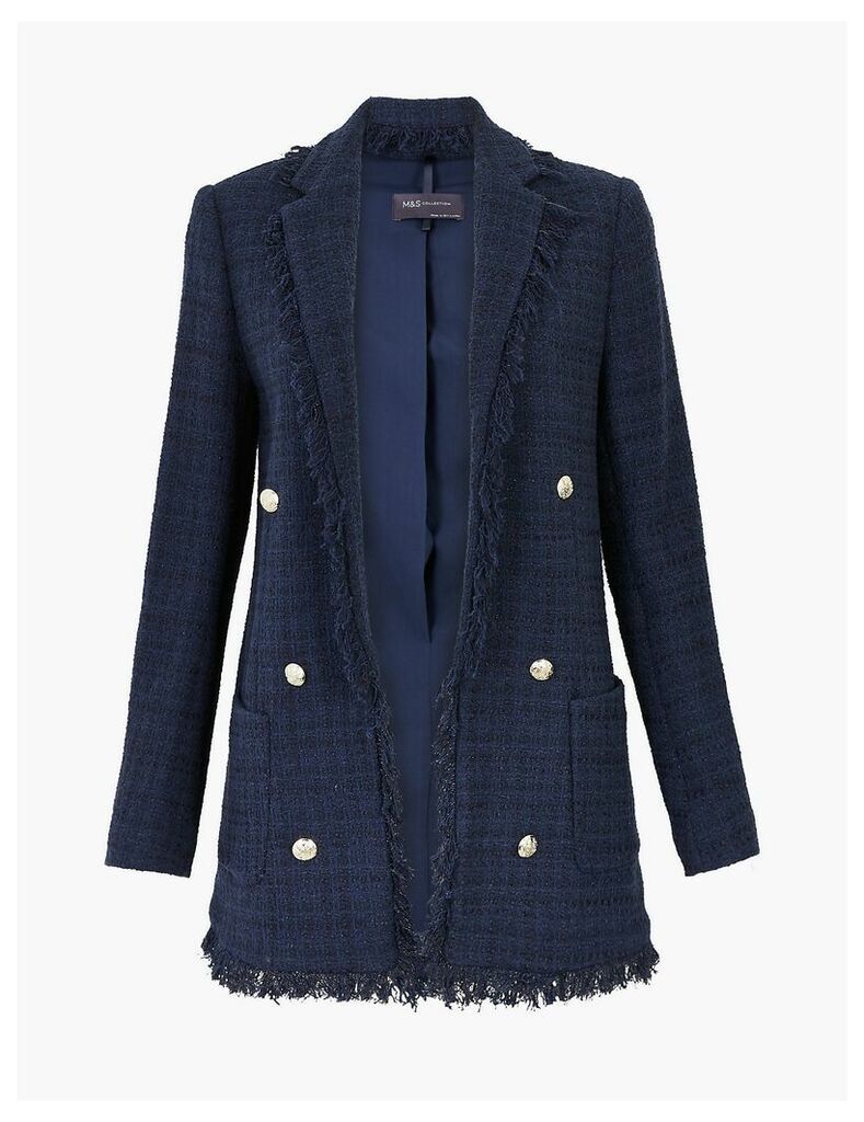 M&S Collection Tweed Longline Blazer