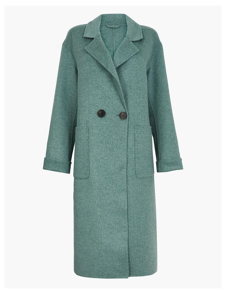 M&S Collection Button Detailed Double Breasted Overcoat