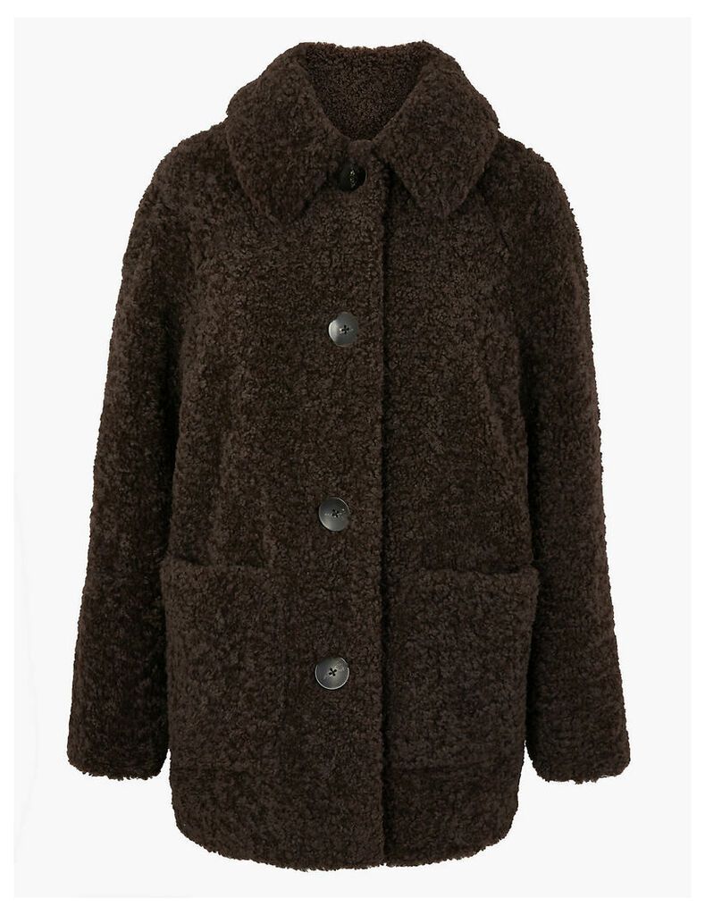 M&S Collection Teddy Faux Fur Coat