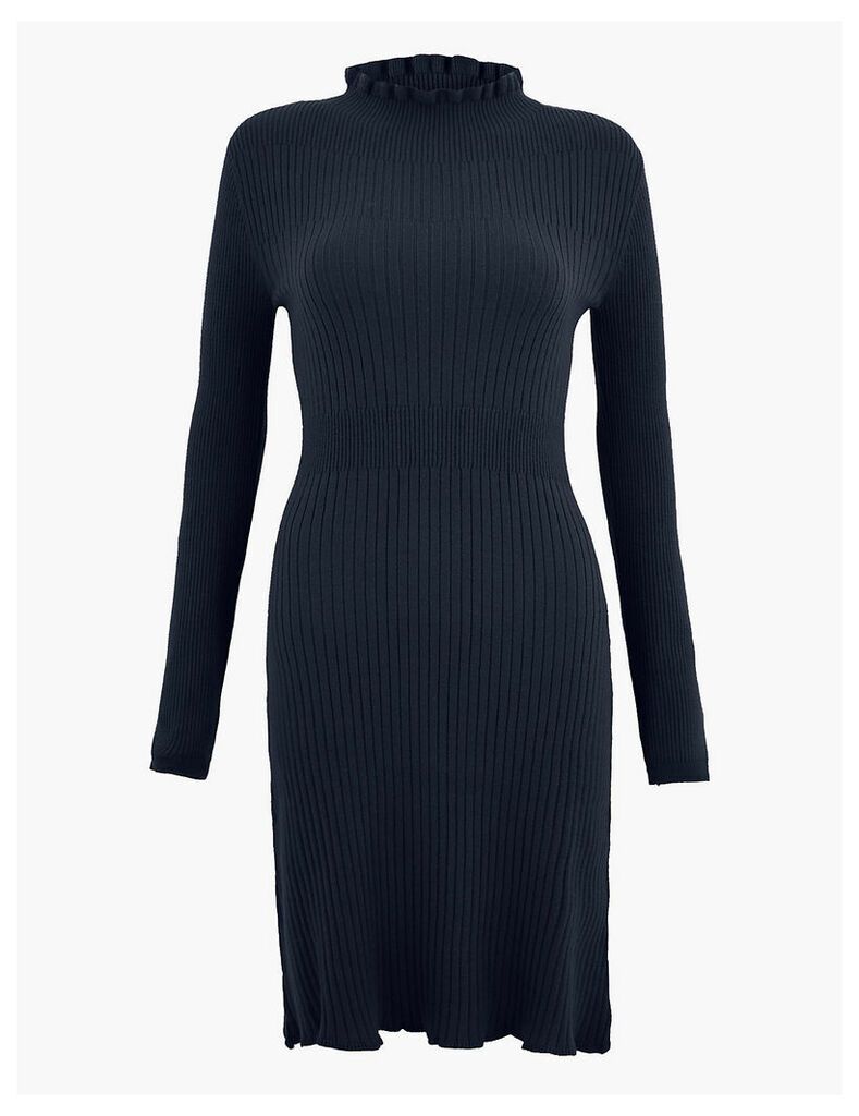 M&S Collection Ruffle Knitted Mini Dress