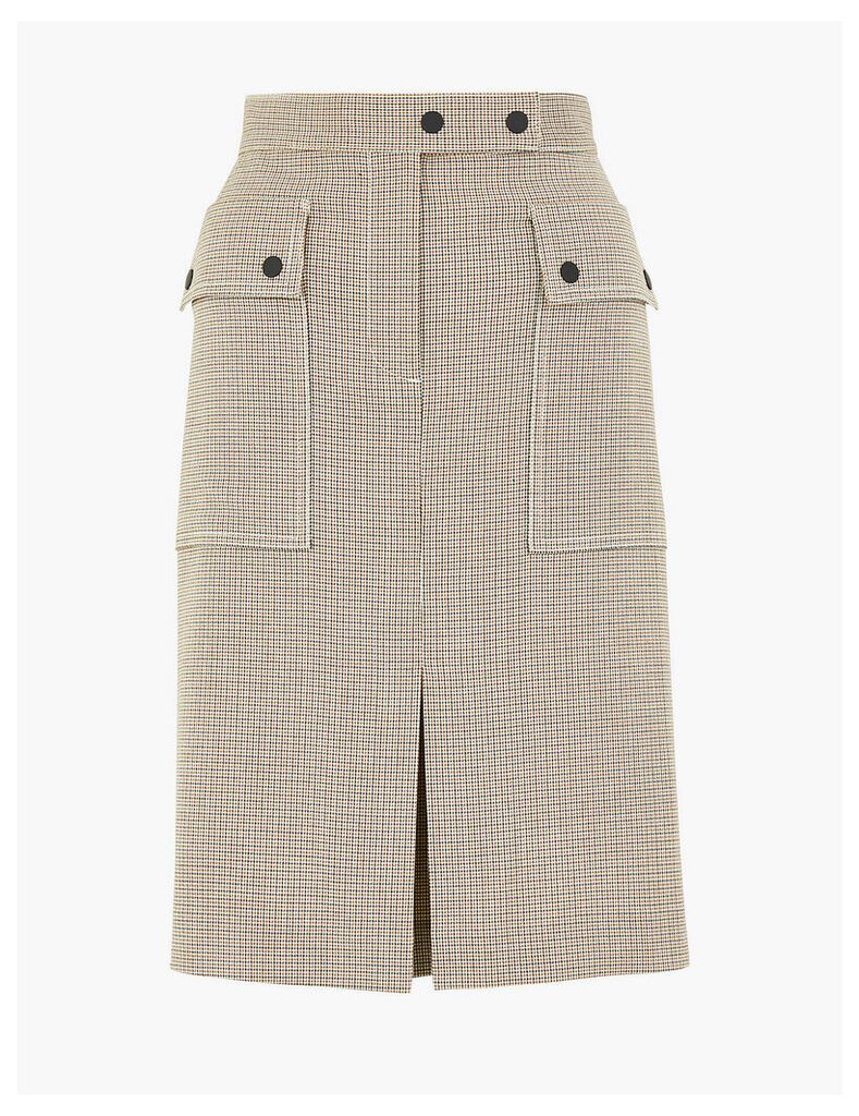 M&S Collection Checked Utility A-Line Skirt