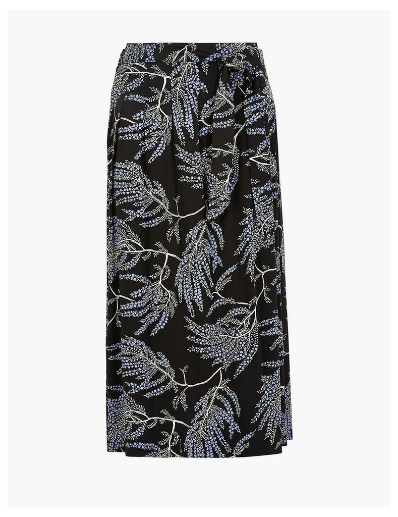 Per Una Jersey Printed A-Line Midi Skirt