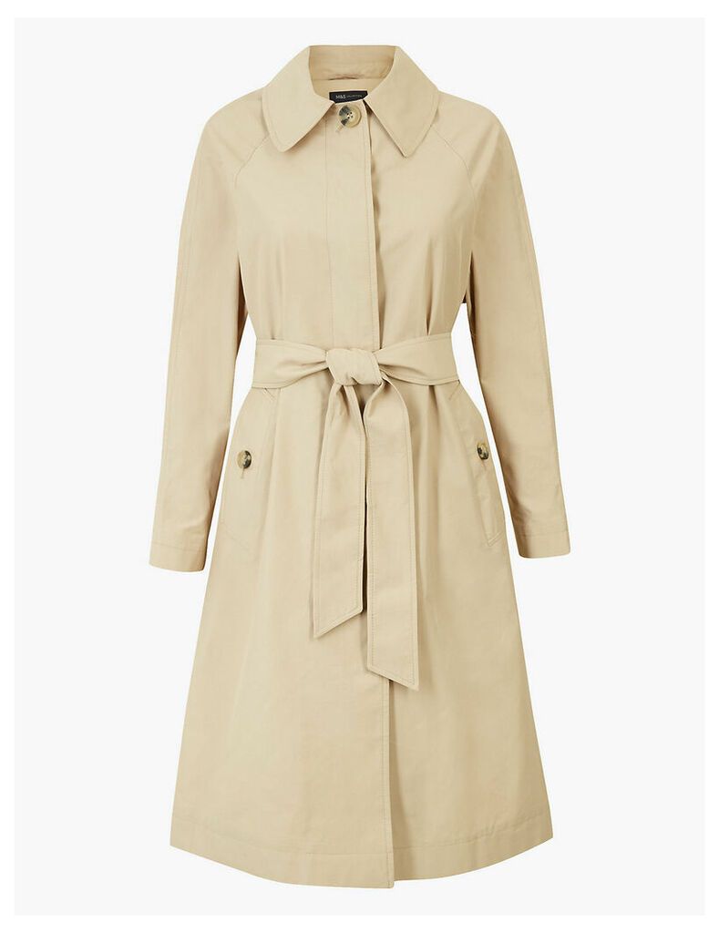Cotton Belted Longline Trench Coat