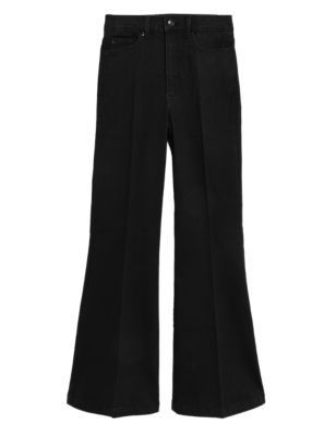 Womens High Waisted Flared Jeans