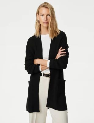Womens Soft Touch Knitted Longline Cardigan